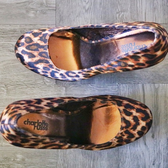 Satin leopard 5 inch platform - Picture 2 of 6